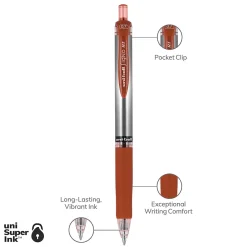 Pens|uni-ball uniball Signo RT Gel Pens, Medium Point, 0.7mm, Red Ink, Dozen (65942)