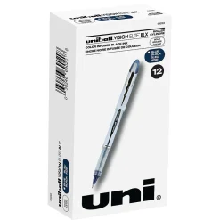 Pens|uni-ball Vision Elite Rollerball Pens, Bold Point, Blue-Black Ink, 12/Pack (61232)