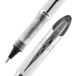 Pens|uni-ball Vision Elite Rollerball Pen, Bold Point, 0.8mm, Black Ink, 4/Pack (67180)