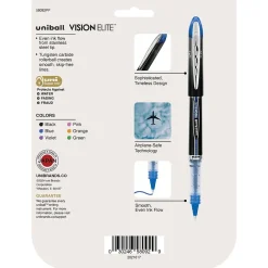 Pens|uni-ball Vision Elite Rollerball Pens, Micro Point, Assorted Colors Ink, 8 Pack (58092)