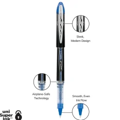 Pens|uni-ball uniball Vision Elite Rollerball Pens, Micro Point, 0.5mm, Blue Ink (69021)