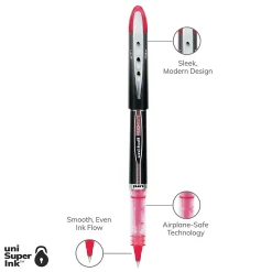 Pens|uni-ball uniball Vision Elite Rollerball Pens, Micro Point, 0.5mm, Red Ink, Dozen (69022)