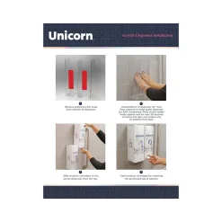 Unicorn Acrylic Wall-Mounted Bathroom Dispenser, Clear (TOP-08500)