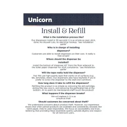 Unicorn Acrylic Wall-Mounted Bathroom Dispenser, Clear (TOP-08500)