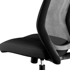 Office Chairs*Union & Scale ™ Essentials™ Armless Ergonomic Fabric Swivel Task Chair, Black (UN59378)