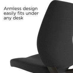 Office Chairs*Union & Scale ™ Essentials™ Ergonomic Armless Fabric Task Chair, Black (UN59382)