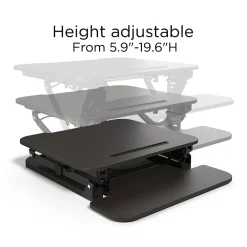 Standing Desks*Union & Scale ™ FlexFit™ 27" Manual Adjustable Desk Converter, Black (UN44901-CC)
