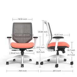 Ergonomic Chairs*Union & Scale ™ Lewis Ergonomic Mesh Swivel Computer and Desk Chair, (UN55654-CC) Salmon