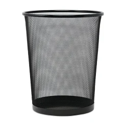 , Steel Mesh Trash Can with no Lid, Black, 4.5 gal. (UNV20008)<Universal Sale