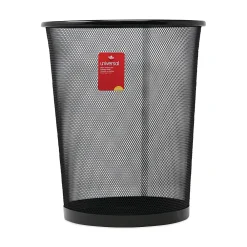 , Steel Mesh Trash Can with no Lid, Black, 4.5 gal. (UNV20008)<Universal Sale