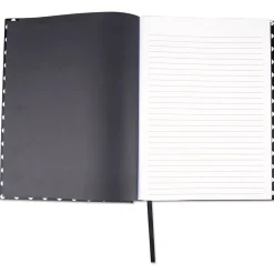 Subject Notebooks|Universal Casebound Hardcover Notebook, Black with White Dots, 1-Subjects, 10 1/4 x 7 5/8, Each (66350)