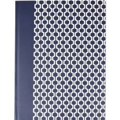 Subject Notebooks|Universal Casebound Hardcover Notebook, Dark Blue with Hexagon Pattern, 1-Subjects, 10 1/4 x 7 5/8, Each (66351)
