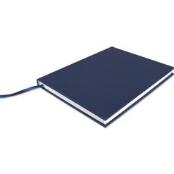 Subject Notebooks|Universal Casebound Hardcover Notebook, Dark Blue Linen, 1-Subjects, 10 1/4 x 7 5/8, Each (66352)