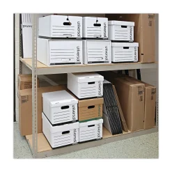 File Storage|Universal Corrugated Boxes, Letter Size, White, 12/Carton (UNV75121)