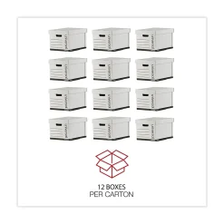 File Storage|Universal Corrugated Boxes, Letter/Legal Size, White, 12/Carton (UNV95224)
