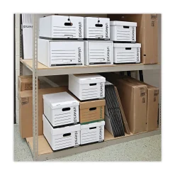 File Storage|Universal Corrugated Boxes, Letter/Legal Size, White, 12/Carton (UNV95224)