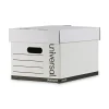 File Storage|Universal Extra-Strength Storage Box, Letter/Legal Size, White, Stacking Strength 1,500 lbs., 12/Ct