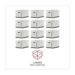 File Storage|Universal File Box, Letter/Legal Size, White, 12/Carton (UNV85700)