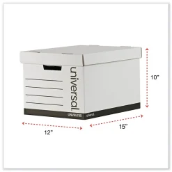 File Storage|Universal File Box, Letter/Legal Size, White, 12/Carton (UNV85700)