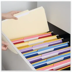 File Folders|Universal File Folder, Legal Size, Manila, 100/Box (UNV15122)