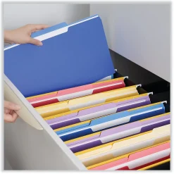 File Folders|Universal File Folder, Legal Size, Blue, 100/Box (UNV15301)