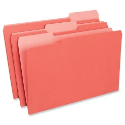 File Folders|Universal File Folder, Legal Size, Red, 100/Box (UNV15303)