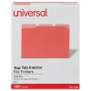 File Folders|Universal File Folder, Letter Size, Red, 100/Box (UNV12303)