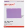 File Folders|Universal File Folder, Letter Size, Violet, 100/Box (UNV12305)