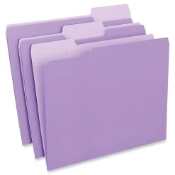 File Folders|Universal File Folder, Letter Size, Violet, 100/Box (UNV12305)