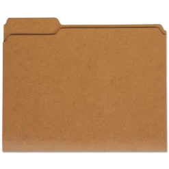 File Folders|Universal File Folder, Letter Size, Kraft, 100/Box (UNV16133)