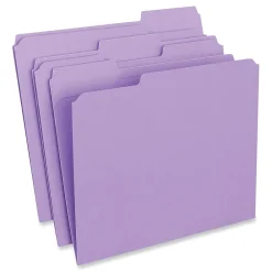 File Folders|Universal File Folder, Letter Size, Violet, 100/Box (UNV16165)