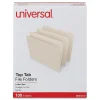 File Folders|Universal File Folder, Straight Cut, Letter Size, Manila, 100/Box (UNV12110)