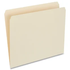 File Folders|Universal File Folder, Straight Cut, Letter Size, Manila, 100/Box (UNV12110)