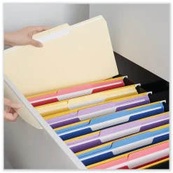 File Folders|Universal File Folder, Straight Cut, Letter Size, Manila, 100/Box (UNV12115)