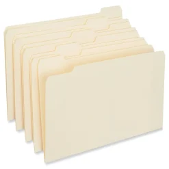 File Folders|Universal File Folder, Straight Cut, Letter Size, Manila, 100/Box (UNV12115)