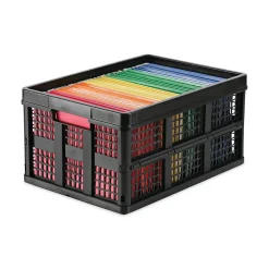 File Storage|Universal Filing/Storage Tote, Black, 10 1/4"H x 20 3/4"W x 13 3/4"D