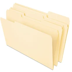 File Folders|Universal Heavy Duty File Folders, 1/3 Cut One-Ply Top Tab, Letter, Manila, 50/pack