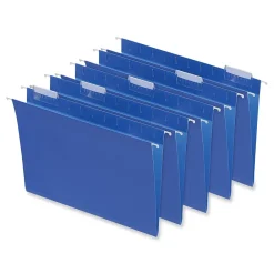 Hanging File Folders|Universal Recycled Hanging File Folder, Letter Size, Blue, 25/Box (UNV14116)