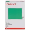 Hanging File Folders|Universal Recycled Hanging File Folder, Letter Size, Bright Green, 25/Box (UNV14117)