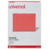 Hanging File Folders|Universal Recycled Hanging File Folder, Letter Size, Red, 25/Box (UNV14118)