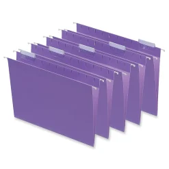 Hanging File Folders|Universal Recycled Hanging File Folder, Letter Size, Violet, 25/Box (UNV14120)