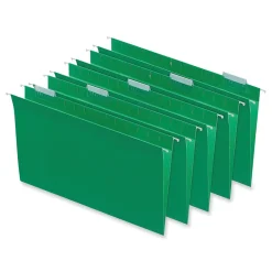Hanging File Folders|Universal Recycled Hanging File Folder, Legal Size, Bright Green, 25/Box (UNV14217)