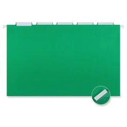 Hanging File Folders|Universal Recycled Hanging File Folder, Legal Size, Bright Green, 25/Box (UNV14217)