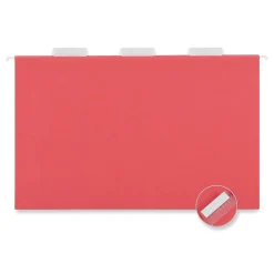 Hanging File Folders|Universal Recycled Hanging File Folder, Legal Size, Red, 25/Box (UNV14218)