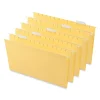 Hanging File Folders|Universal Recycled Hanging File Folder, Legal Size, Yellow, 25/Box (UNV14219)