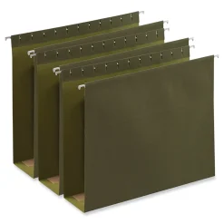 Hanging File Folders|Universal Reinforced Recycled Hanging File Folder, Letter Size, Green, 25/Box (UNV14143)