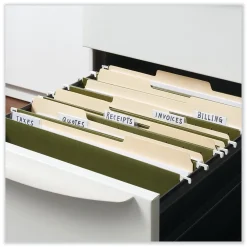 Hanging File Folders|Universal Reinforced Recycled Hanging File Folder, Letter Size, Green, 25/Box (UNV14143)