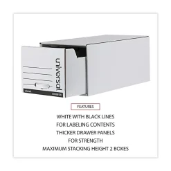 File Storage|Universal Storage Drawer File, Letter Size, White, 6/Carton (UNV85120)