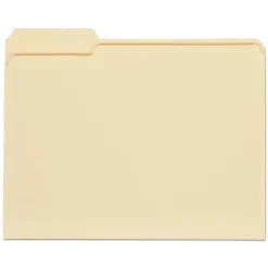 File Folders|Universal Top Tab File Folders, 1 Tab, Letter Size, Manila, 100/Box (UNV12113)