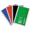 Subject Notebooks|Universal Wirebound Notebook, 3 Subjects, Medium/College Rule, Assorted Colors, 9.5 x 6, 120 Sheets, 4/Pack (UNV66414)